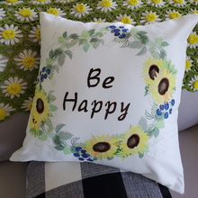 Load image into Gallery viewer, Yellow Sunflower, Spring and Summer Pillow Covers.