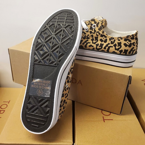 Fun Tan Cheetah Print Sneaker Perfect For Your Fall Color And Cool For Summer