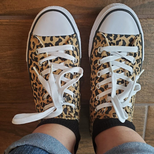 Fun Tan Cheetah Print Sneaker Perfect For Your Fall Color And Cool For Summer