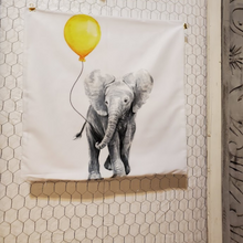Load image into Gallery viewer, New Bold Yellow And Gray Elephant. Hidden Zipper Pillow Cover Size 18x18in.