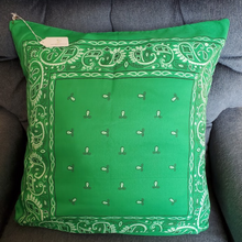 Load image into Gallery viewer, Handcrafted  Bandana Pillow Cover.