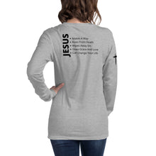Load image into Gallery viewer, Let Me Tell You About My Jesus... Long Sleeve Tee For Fall and Winter