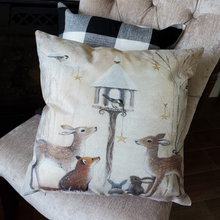 Load image into Gallery viewer, Winter In The Woods Linen Blend Pillow Covers