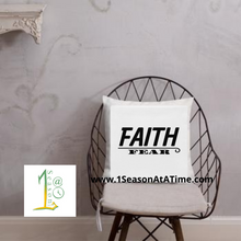 Load image into Gallery viewer, Premium Pillow Covers In Two Sizes AND Bold Statement, Faith.